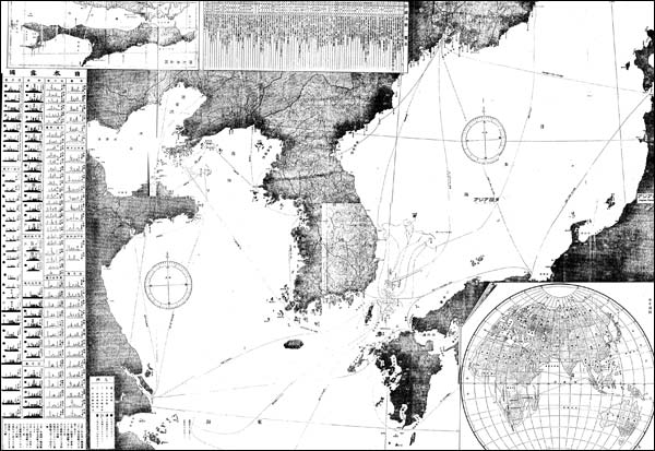 Японская схема движения Второй Тихоокеанской эскаждры и Цусимского боя